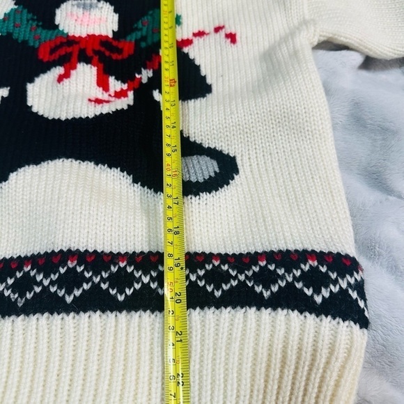 Vintage Knit Teddy Bear Ugly Sweater grandma-core granny cottage coastal Grandpa - Picture 4 of 5